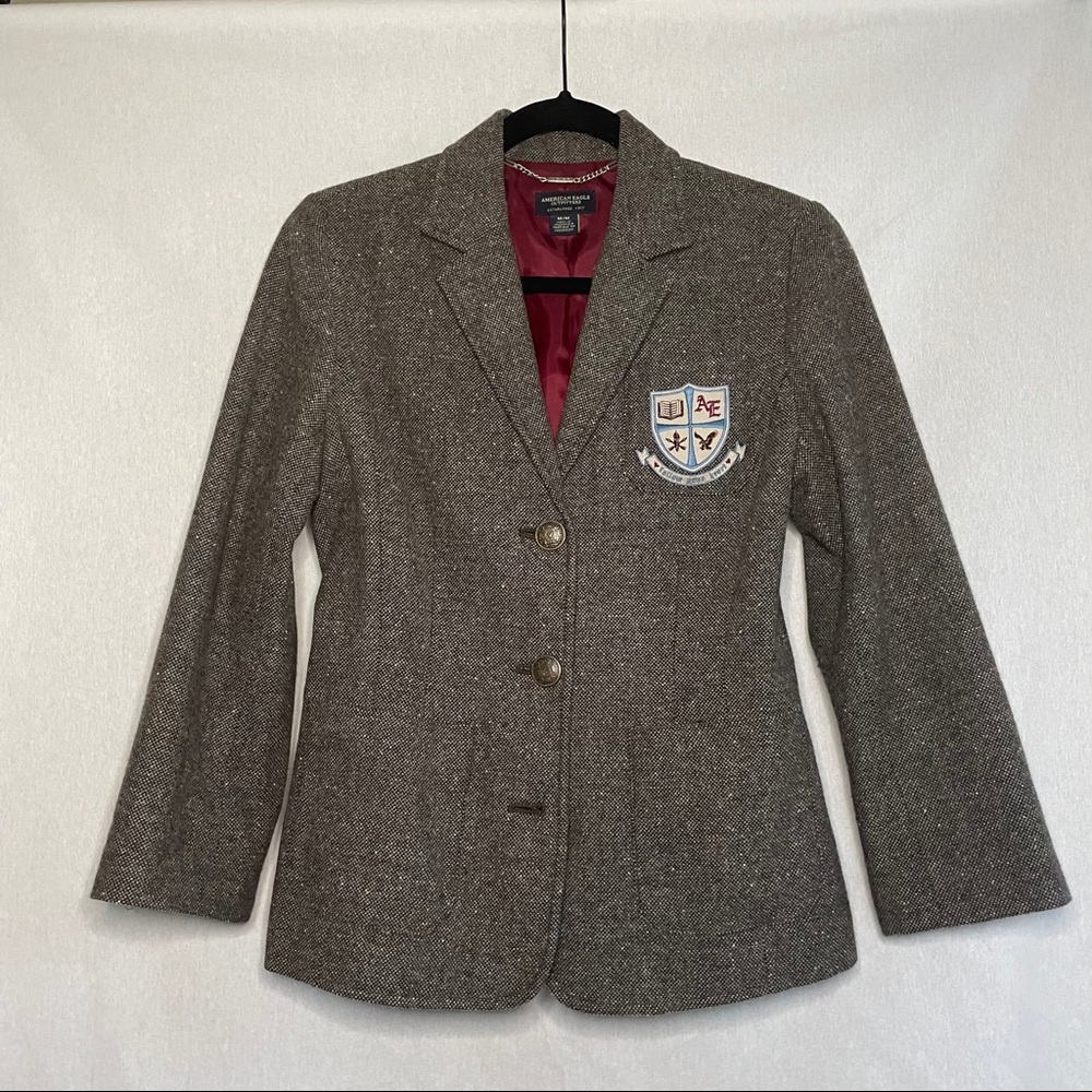 🎉HP🎉 AE PREPPY TWEED BLAZER JACKET - M